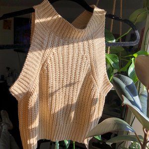 SOLD! Woven Knit Crop Top